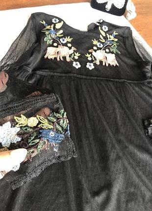 Платья zara с вышивкой 4