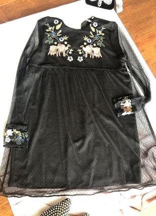 Платья zara с вышивкой 3
