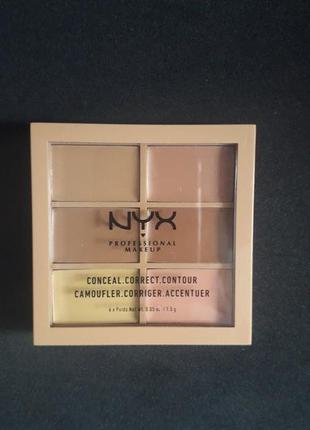 Nyx palette conceal correct contour палетка для корекції