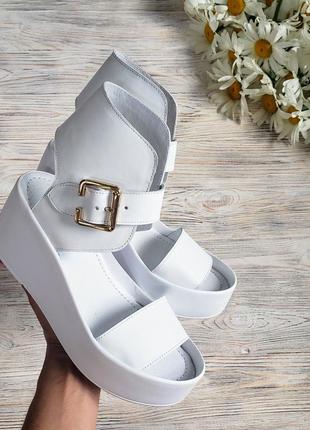 Босоножки на платформе натуральная кожа р36-40 сандалии туфли босоніжки сандалі туфлі7 фото