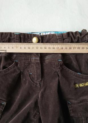 Оксамитові укорочені брюки для дівчинки10 фото
