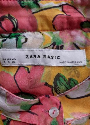 Шёлковая блуза - туника zara basic3 фото