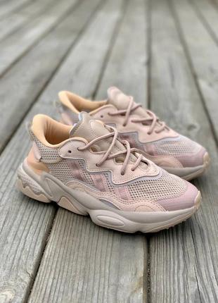 Женские стильные кроссовки adidas ozweego adiprene ‘peach’10 фото