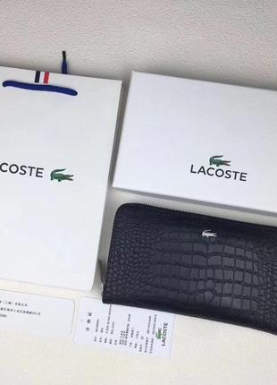 Мужской кожаный клатч lacoste5 фото