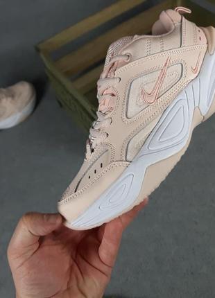 Женские кроссовки nike m2k tekno пудровые6 фото