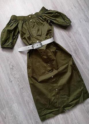 Плаття з відкритими плечима бавовна