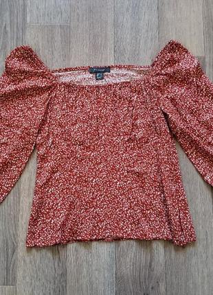 Блуза с длинными рукавами-фонариками