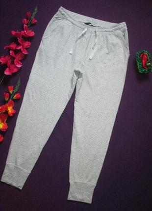 Суперовые трикотажные меланжевые спортивные штаны батал с манжетами tcm tchibo1 фото