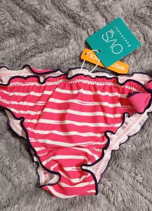 Купальні рожеві плавки для дівчинки 6, 7, 8 місяців (ріст 68 см), ovs, італія.