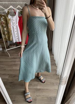 Новое супер красивое льняное платье, размер s,m7 фото