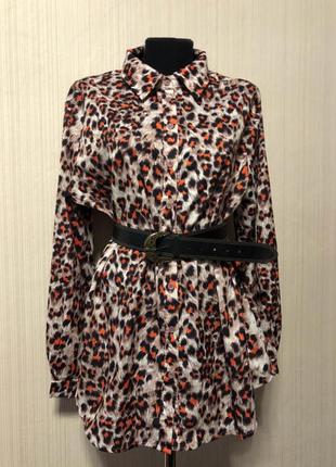 Сукня сорочка леопардовий принт5 фото