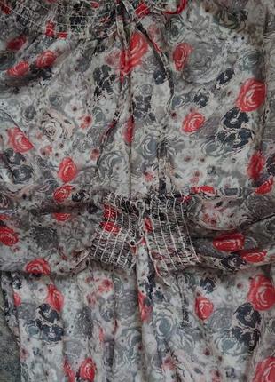 Шифоновая блуза в цветочек. vero moda.2 фото