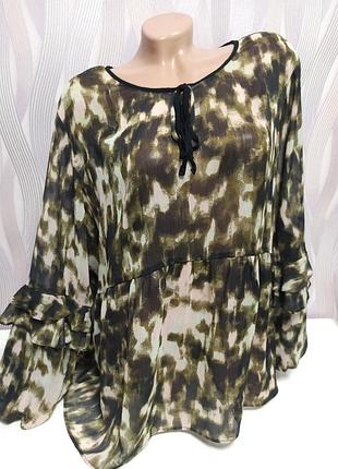 Шифонова блуза у розлученнях, можна на пляж р. xl - 3xl, від kappahl