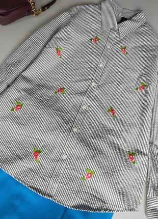 Сорочка cathy з вишитими квітами5 фото