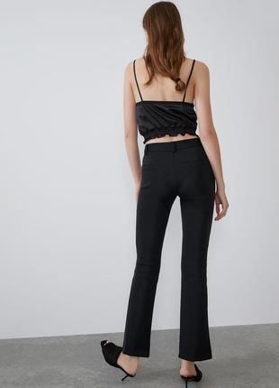 Zara черный укороченный топ сатиновый шелковый майка блуза owens lang4 фото