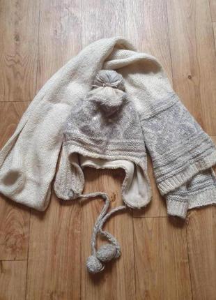 Зимний набор шапка и шарф