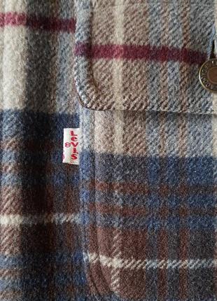 Вінтажна шерстяна-вовняна куртка/сорочка levi's | vintage levis2 фото
