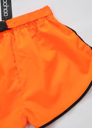 Новые спортивные неоновые шорты на высокой посадке свободные4 фото