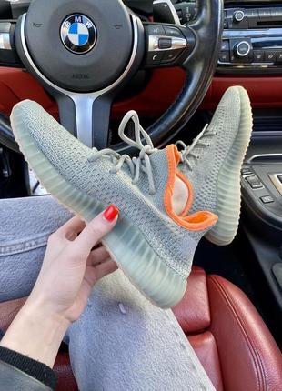 Замечательные женские кроссовки унисекс adidas yeezy boost 350 серые-хаки 37-45 р5 фото