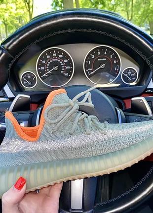 Замечательные женские кроссовки унисекс adidas yeezy boost 350 серые-хаки 37-45 р10 фото