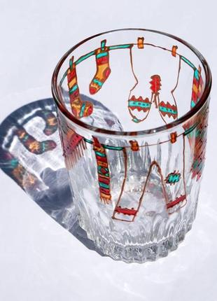 Авторський склянку з вітражним розписом на українську тематику