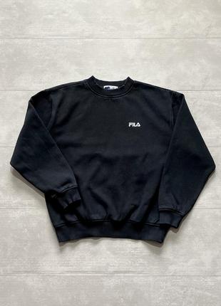 Fila мужская толстовка свитшот m черный худи кофта світер фила vintage
