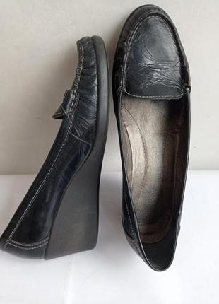 Кожаные туфли, цвет черный, размер 39-25 см