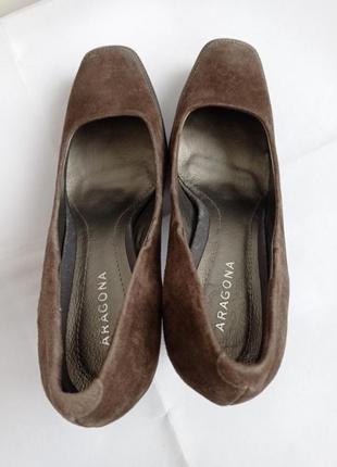 Замшевые туфли, цвет капучино, размер 39-25,8 см4 фото