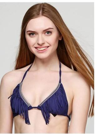 Верх від купальника, бюстгальтер пляжний, ліф для купання, синій, розмір eur 34/ru 40, 13746