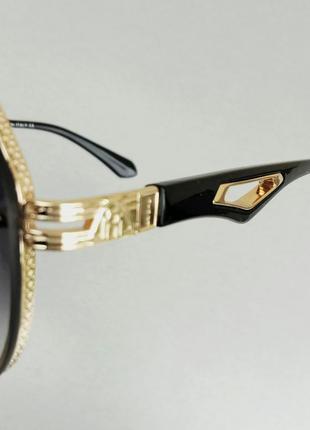 Maybach окуляри краплі чоловічі сонцезахисні темно сірий градієнт в золоті10 фото