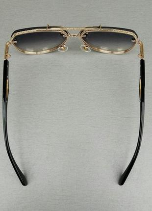 Maybach окуляри краплі чоловічі сонцезахисні темно сірий градієнт в золоті4 фото