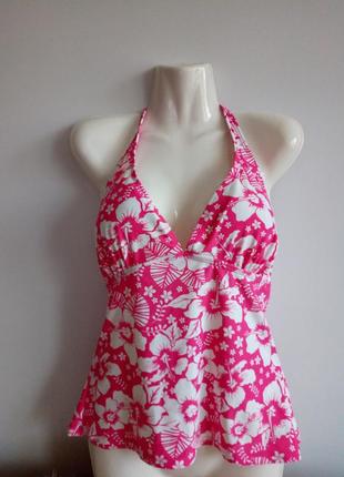Купальник танкини, в цветы, от coral bay, р. 14/xl