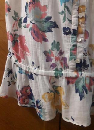 100% хлопок натуральная нарядная блуза с кружевом  р.16 от monsoon7 фото