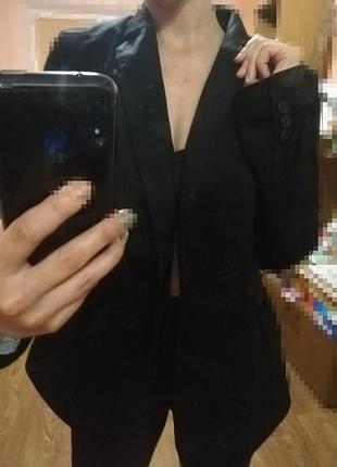 Жакет женский черный новый жакет блейзер черный удлиненный женский классический 100% коттон хлопок новый esprit1 фото