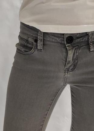 Серые джинсы низкая посадка скинни5 фото