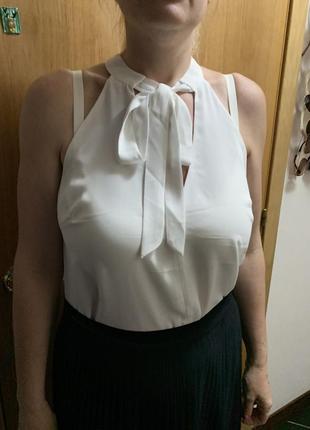 Белая блуза майка3 фото
