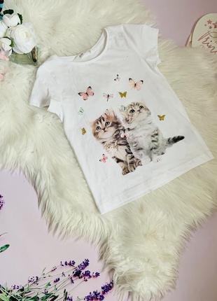 Красивая футболка h&m девочке 6-8 лет