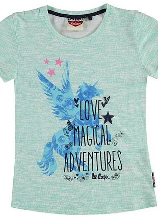 Нежно-ментоловая футболка lee cooper