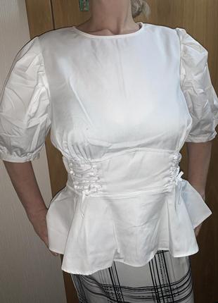 Блуза белая рубашка2 фото