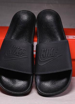 Шлепанцы мужские кожаные nike benassi jdi5 фото