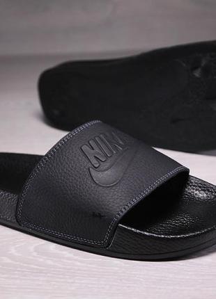 Шльопанці чоловічі шкіряні nike benassi jdi4 фото