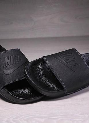 Шлепанцы мужские кожаные nike benassi jdi3 фото