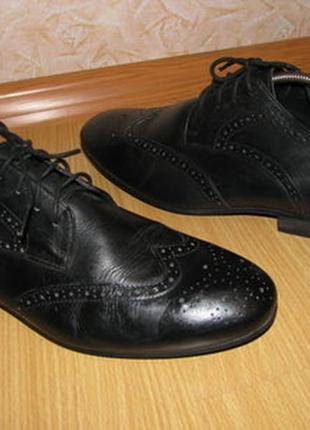 Office london туфли броги оксфорды кожаные 44 р по ст 28.5 см супер состояние2 фото