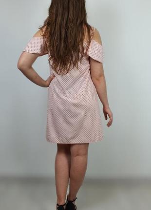 Літня сукня на бретельках в мілкий горошок2 фото