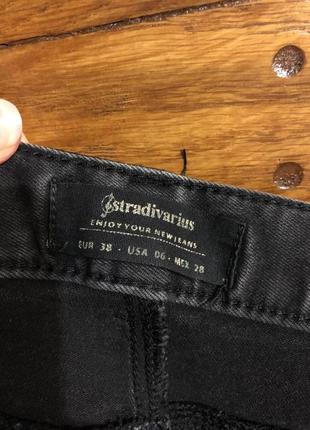 Классические черные джинсы со средней посадкой stradivarius6 фото