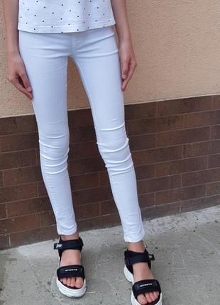 Джинси легинсы штаны брюки белые білі1 фото