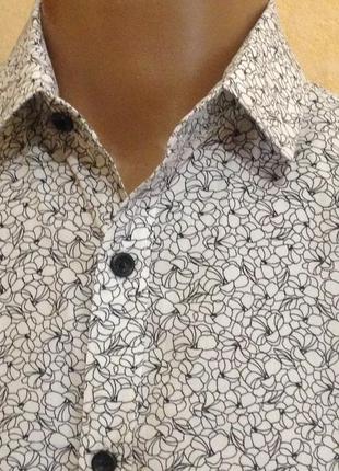 Рубашка с длинным рукавом приталенная(хлопок)