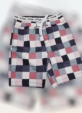 Чоловічі літні шорти бермуди і широким вишитим поясом гумкою