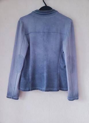 Новый трикотажный пиджак блейзер с заплатками в стиле тай дай10 фото