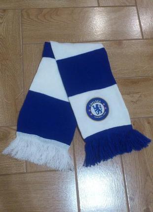 Футбольный шарф🧣фк челси chelsea fc scarf шарф бело-синий роза 160х18,5 см🇬🇧